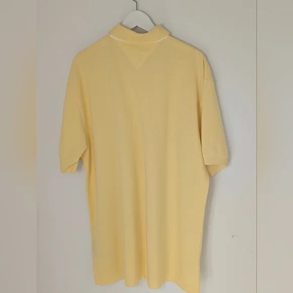 Tommy Hilfiger Mens XL Color Yellow Short Sleeve With Logo Polo Shirt - Picture 5 of 9
